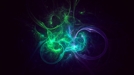 Fototapeta premium 3D rendering abstract fractal light background