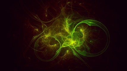 3D rendering abstract fractal light background
