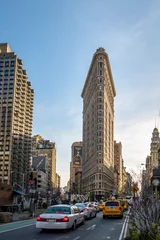 Papier Peint photo Lavable TAXI de new york Flatiron Building - New York City, États-Unis