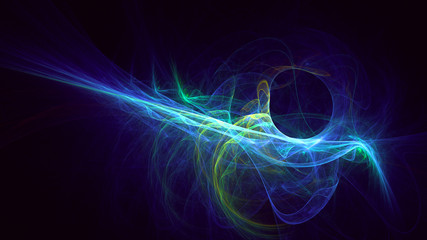3D rendering abstract fractal light background