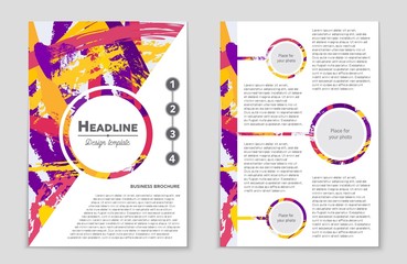 Obraz premium Abstract vector layout background set. For art template design, list, front page, mockup brochure theme style, banner, idea, cover, booklet, print, flyer, book, blank, card, ad, sign, sheet,, a4.