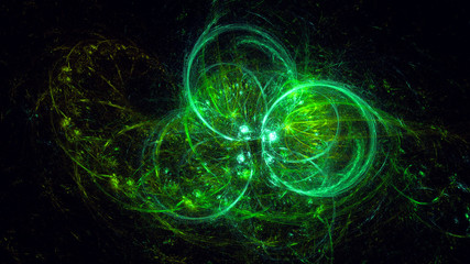 3D rendering abstract fractal light background