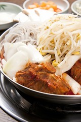 Spicy Back Rib Hot Pot. deunggalbi.