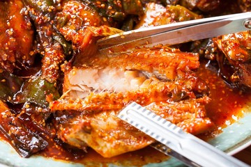 kodari jjim.  Braised Pollack.