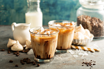 Iced coffee with milk