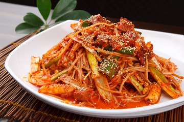 hwangtae jjim.  Braised Dried Pollack.