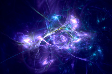 Fototapeta premium 3D rendering abstract fractal light background