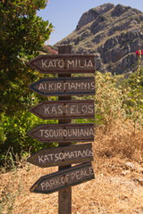 Wegweiser auf Kreta