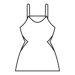 Little dress icon, outline style