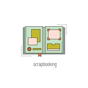 Scrapbooking line icon