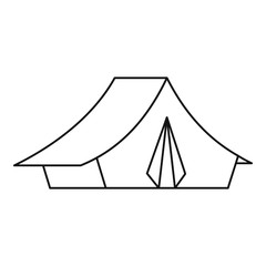 Tent icon, outline style