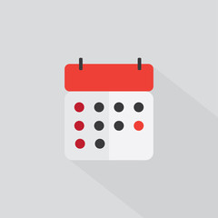 calendar color icon with the shadow