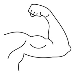 Strong hand muscle icon, simple style