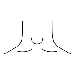 Neck icon, simple style