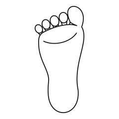 Foot icon, simple style