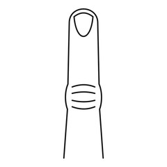 One finger icon, simple style