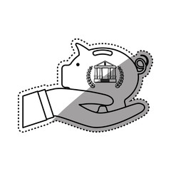 Fototapeta na wymiar Piggy money saving icon vector illustration graphic design