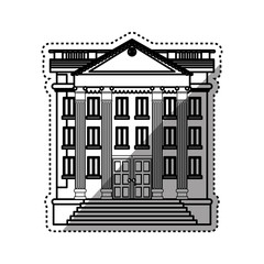 Bank building symbol icon vector illustration graphic design