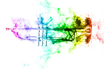 Trumpet Abstract Jazz Smoke