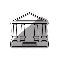 Bank building symbol icon vector illustration graphic design