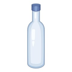 Milk bottle icon, cartoon style