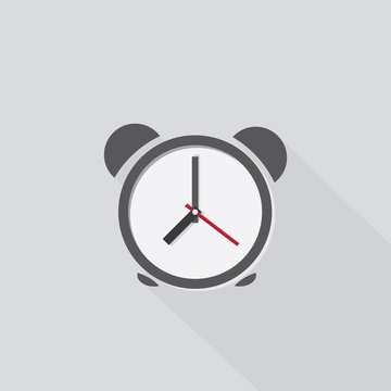 alarm clock icon with the shadow