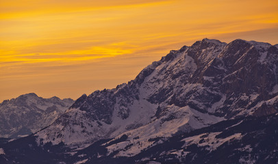 Fototapeta na wymiar Abendstimmung am Hochkönig