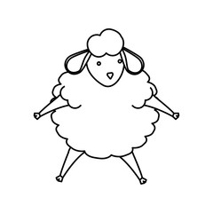 Sheep sleeping cartoon icon vector illustration graphic design