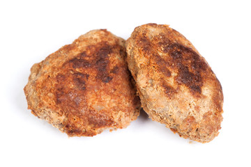 Group of prepared small hand made cutlets