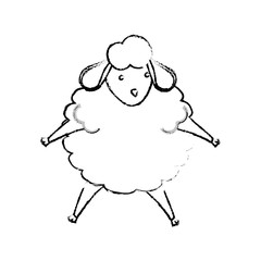 Sheep sleeping cartoon icon vector illustration graphic design