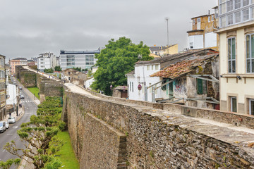Fototapeta na wymiar Lugo's Roman wall