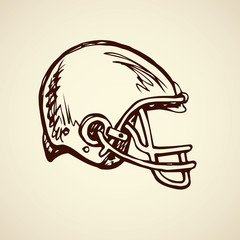 Vector drawing. Sport helmet