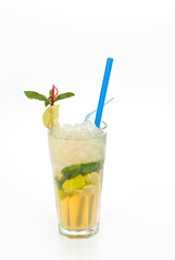 fruit cocktail in a cup with a straw7