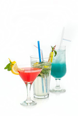 fruit cocktail in a cup with a straw8