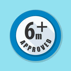 Six month baby Approved sign Illustration