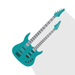 acoustic electric guitar vector icons isolated illustration guitars silhouette music concert sound retro musical bass object classic jazz