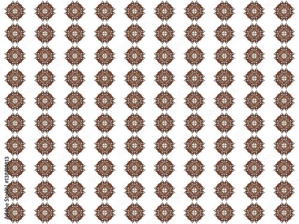 Fototapete texture with rendering abstract fractal brown pattern
