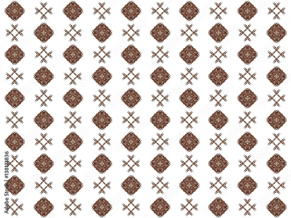Fototapete texture with rendering abstract fractal brown pattern