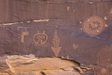 Odd Petroglyph Panel in Butler Wash