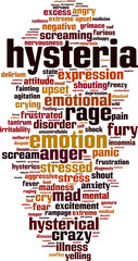 Obraz premium Hysteria word cloud