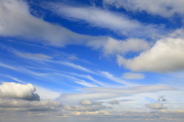 nice clouds in blue sky