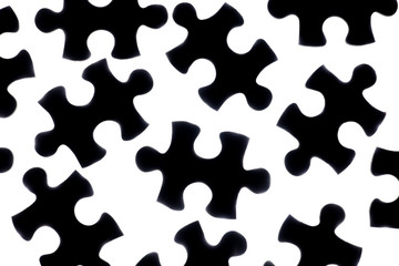 Silhoutte Puzzle Pieces