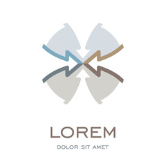 Arrows directed horizontally towards each other vector icon.