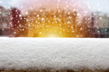 Snow backdrop with light effect