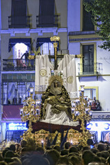 Paso de misterio de la hermandad del Baratillo, semana santa de Sevilla