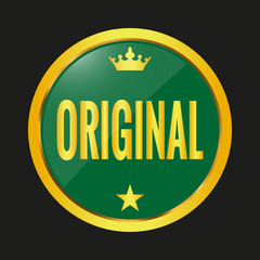 original label on black background.