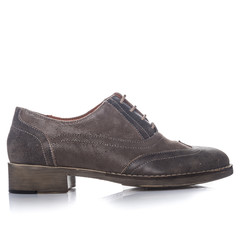 shoes leather isolated white background