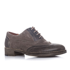 shoes leather isolated white background