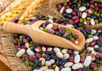 Foto op Canvas Five grains mix beans in scoop © sommai
