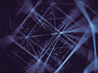 Futuristic technology cyber cube connection world network, computer, fiber virtual optic cables, fibre connection, telecomunications concept background, digitally generated image.